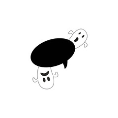 Cute Halloween Ghost Illustration
