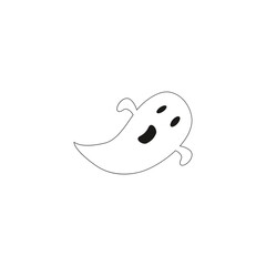 Cute Halloween Ghost Illustration
