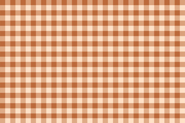 Vector art of seamless brown and beige gingham checkered pattern background