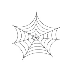 Spider Web and spiders Halloween Illustration
