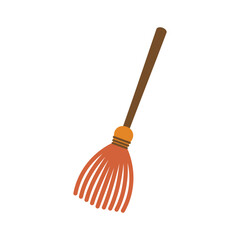 witch broom. Halloween icon