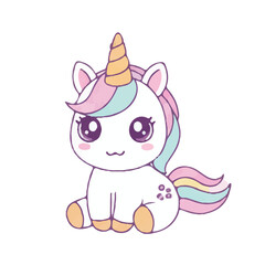 Adorable Unicorn Character