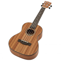 Wooden ukulele musical instrument with strings isolated on a transparent background acoustic