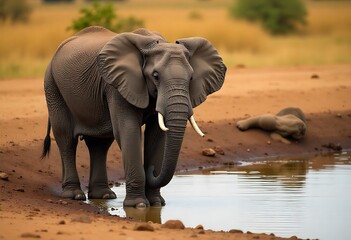 Peaceful rural landscape at dawn features a charming farmhouse, majestic white horses grazing, and a rooster weather vane silhouetted against the golden sky.
