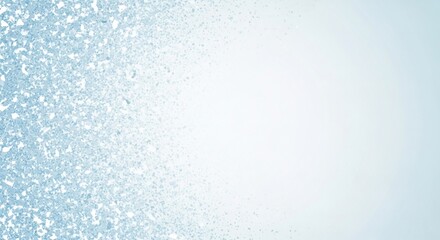 A scattered array of small crystalline fragments fading into a soft white gradient background
