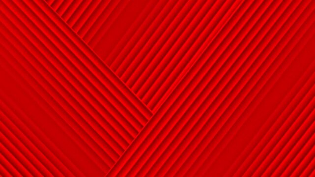 Geometric Red Background with Intersecting Parallel Lines and Shadows pattern