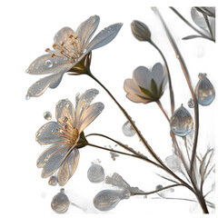 Morning Dew on White Blossoms