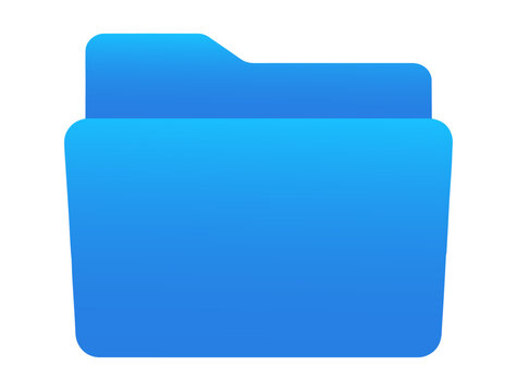 Folder Icon &ndash; Digital File Management, Data Organization, and Storage System Vector Illustration
