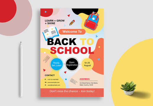 Back To School Flyer Layout