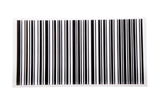  barcode pattern on white surface isolated on a transparent background.PNG