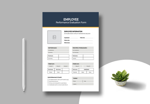 Employee Evaluation Form Template Layout
