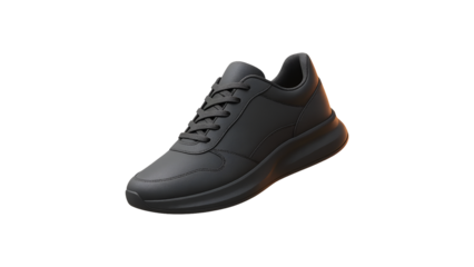 Transparent black sneakers for e-commerce and sales 