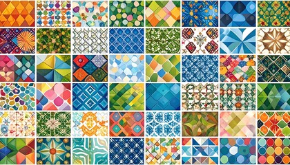 Collection of colorful patterns