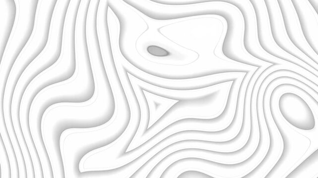 White abstract topographic map with flowing contour lines and layered shapes creating depth image photo