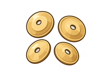 Cartoon gold coins for currency and video game assets