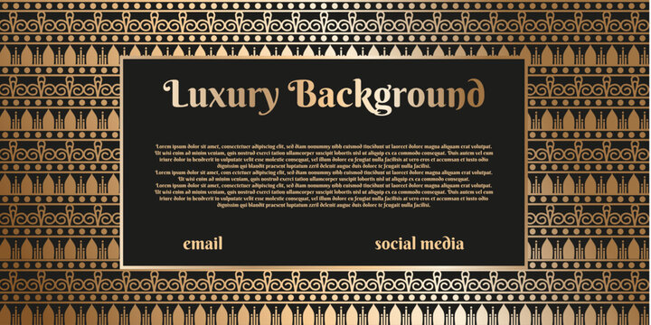 Luxury. Vector illustration of Luxury gold background with golden mughal Indian ornament and Empty space for text. Perfect Luxury Indian Arabic web banner background texture backdrop with blank Frame.