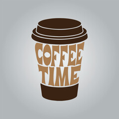 Coffee time cup illustration