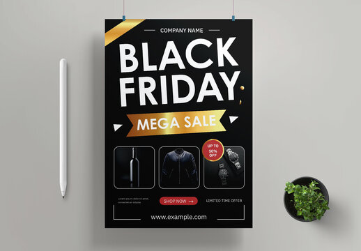 Black Friday Mega Sale Flyer Template