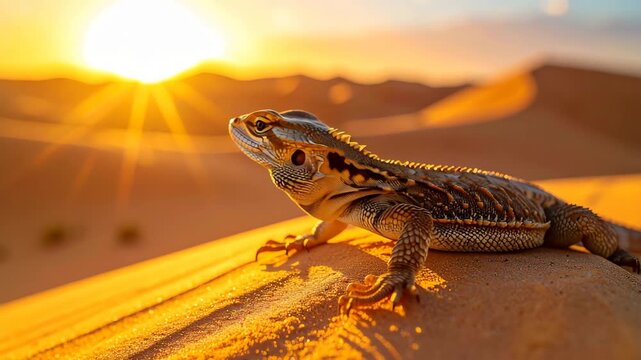 lizard on the desert