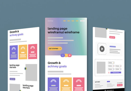 Website Wireframe Template for UX UI Design