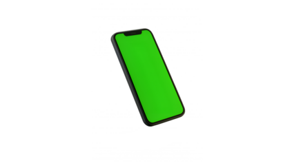 Transparent Smartphone with green screen for e-commerce and sales 