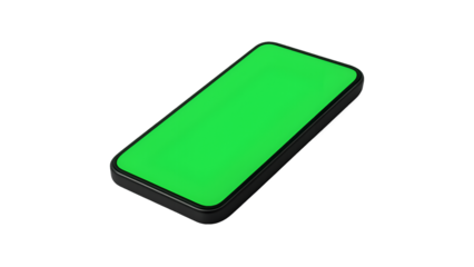Transparent Smartphone with green screen for e-commerce and sales 