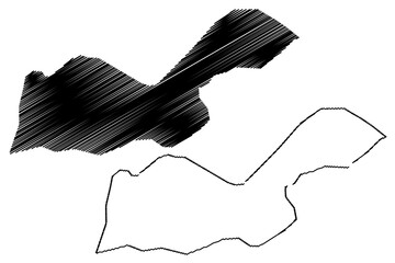 Dire Dawa Region (Federal Democratic Republic of Ethiopia, Horn of Africa, Regions and chartered cities of Ethiopia) map vector illustration, scribble sketch Dire Dawa Regional State map