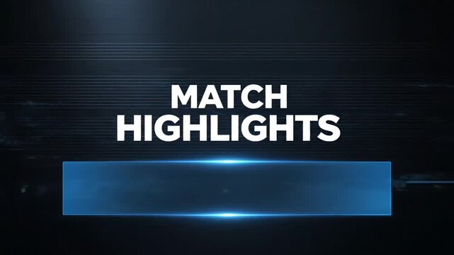 Match Recap Overview in Dynamic Graphic Format