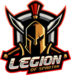 Legion of spartan esport mascot logo design