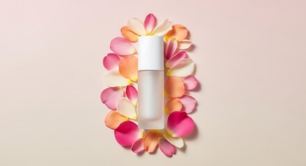 Rose Petal Beauty Product Display.