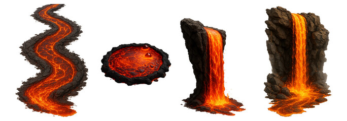 Lava Isolated on White Background