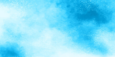 An abstract watercolor pattern of snowy blue winter clouds