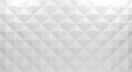 Seamless White Geometric Faceted Background Texture Surface Pattern Abstract 3D Diamond Shapes Clean Modern Design Element