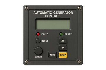 Fototapeta premium Automatic generator control panel on transparent background