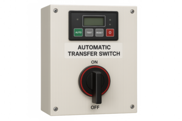 Automatic transfer switch controlling power for generator backup
