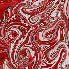 Red and white marble swirl abstract with bold contrast, flowing lines, and fluid motion, perfect for modern art, digital textures, and creative design projects.