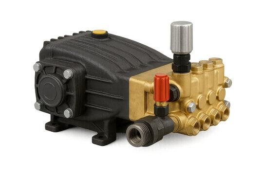 High-pressure washer pump for industrial cleaning applications