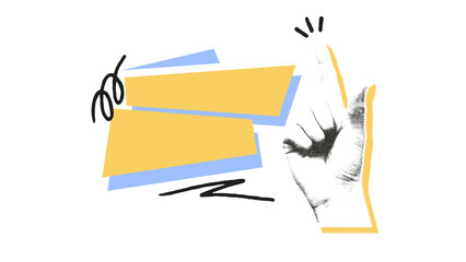 Pop collage style template base