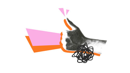 Pop collage style template base