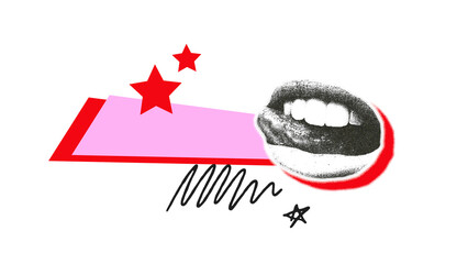 Pop collage style template base