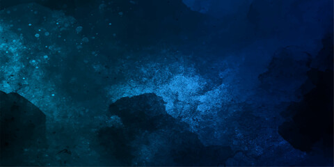 Obraz premium An abstract underwater world map with a dark blue sky, textured with a hint of light and smoke