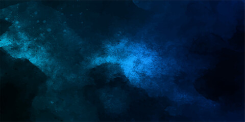 Vibrant blue abstract backdrop with bright, swirling clouds
