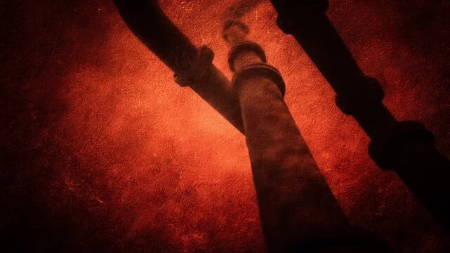 Rusty pipes underground