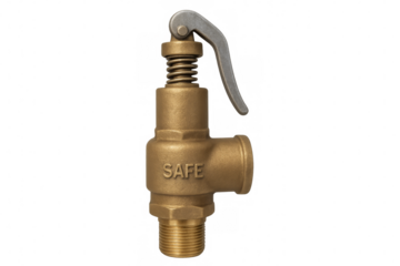 Brass industrial pressure relief safety valve with handle