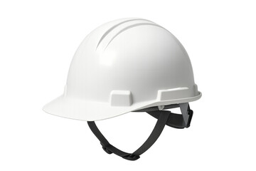 Naklejka premium White safety hard hat protecting construction worker