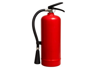 Red fire extinguisher for fire safety and emergency protection