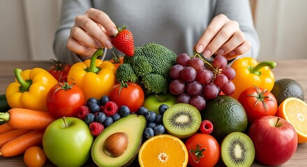 Fresh Fruits and Vegetables.