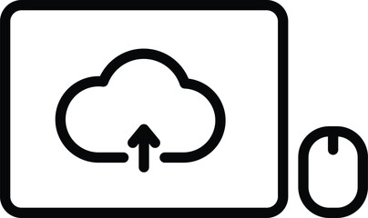 an icon of cloud computing and mouse