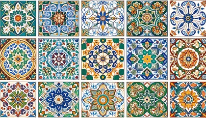 Colorful decorative tiles