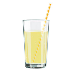 Fototapeta premium Orange juice glasses isolated on a transparent background.PNG